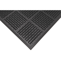 Outfront Reversible No. 227 Mat, Rubber, Scraper Type, Slotted Pattern, 3' x 6', Black Seaboard Timber Mart