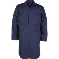 Lab Coat, Poly-Cotton, 46, Navy Blue Seaboard Timber Mart