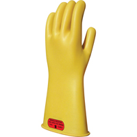 Yellow Natural Rubber Insulating Gloves, ASTM Class 0, Size 8, 14" L Seaboard Timber Mart