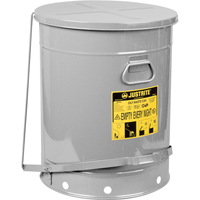 Oily Waste Cans, FM Approved/UL Listed, 21 US gal., Silver Seaboard Timber Mart