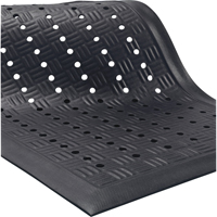 Cushion Station Mats, Slotted, 2' x 3-1/5' x 9/16", Black, Nitrile Seaboard Timber Mart