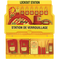 Deluxe Lockout Stations, Thermoplastic Padlocks, 32 Padlock Capacity, Padlocks Included Seaboard Timber Mart