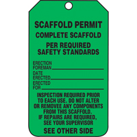 &eacute;tiquettes de s&eacute;curit&eacute; d'inspection et de contr&ocirc;le de l'&eacute;tat de l'&eacute;quipement, Papier cartonn&eacute;, 3-1/8" la x 5-7/8" h, Anglais Seaboard Timber Mart