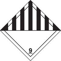 &eacute;tiquettes d'exp&eacute;dition TMD, Classe 9, Mati&egrave;res dangereuses diverses, Papier Seaboard Timber Mart