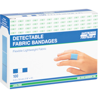 Bandages, Rectangular/Square, 3", Fabric Metal Detectable, Sterile Seaboard Timber Mart