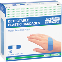 Bandages, Rectangular/Square, 3", Plastic Metal Detectable, Sterile Seaboard Timber Mart