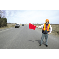 Traffic Safety Flags, Vinyl, With Handle Seaboard Timber Mart
