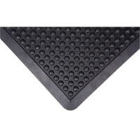 Tapis antifatigue en d&ocirc;me, &agrave; bulles, 2' x 3' x 1/2", Noir, Caoutchouc Seaboard Timber Mart