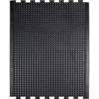Tapis antifatigue en d&ocirc;me, &agrave; bulles, 3' x 4' x 1/2", Noir, Caoutchouc Seaboard Timber Mart