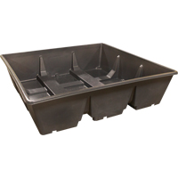 Bac de r&eacute;cup&eacute;ration GRV, Capacit&eacute; de d&eacute;versement 385 gal. US, 76" x 76" x 20" Seaboard Timber Mart