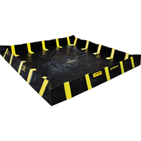Bermes de confinement avec supports int&eacute;rieurs de parois QuickBerm , Capacit&eacute; 475 gal. US, 8' la x 8' lo x 12" h, Support &agrave; encliqueter Seaboard Timber Mart