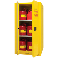 Flammable Storage Cabinet, 60 gal., 2 Door, 34" W x 65" H x 34" D Seaboard Timber Mart