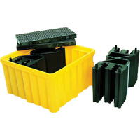 Ultra-IBC Spill Pallet&reg; with Drain, 400 US gal. Spill Capacity, 58.75" x 58.75" x 33" Seaboard Timber Mart