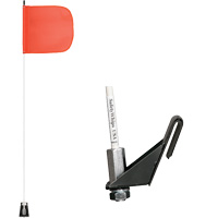 Tiges de s&eacute;curit&eacute; pour travaux l&eacute;gers Safety Whip, Fixation Fen&ecirc;tre, Hauteur 5', Orange Seaboard Timber Mart