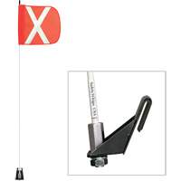 Tiges de s&eacute;curit&eacute; pour travaux l&eacute;gers Safety Whip, Fixation Fen&ecirc;tre, Hauteur 5', Orange Seaboard Timber Mart