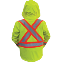 Vestes de s&eacute;curit&eacute; imperm&eacute;ables ignifuges haute visibilit&eacute; en polyur&eacute;thane, Petit, Jaune lime haute visibilit&eacute; Seaboard Timber Mart