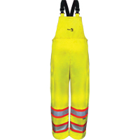 Hi-Vis FR/PU Safety Rain Bib Pants, 4X-Large Seaboard Timber Mart