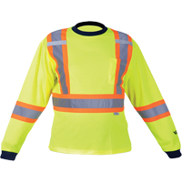 Chemise de s&eacute;curit&eacute; &agrave; manches longues, Polyester, Moyen, Jaune lime haute visibilit&eacute; Seaboard Timber Mart