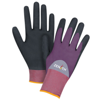 Gants enduits de premi&egrave;re qualit&eacute; ZX-2, 7/Petit, R&ecirc;vetement Nitrile/Mousse de nitrile, Calibre 18, Enveloppe en Nylon Seaboard Timber Mart