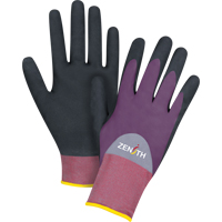 Gants enduits de premi&egrave;re qualit&eacute; ZX-2, 9/Grand, R&ecirc;vetement Nitrile/Mousse de nitrile, Calibre 18, Enveloppe en Nylon Seaboard Timber Mart