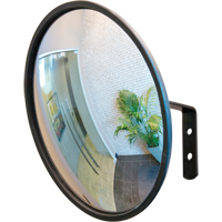 Convex Mirror with Bracket, Indoor/Outdoor, 12" Diameter Seaboard Timber Mart