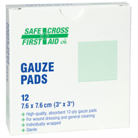 Gauze , Pad, 3" L x 3" W, Sterile, Medical Device Class 1 Seaboard Timber Mart