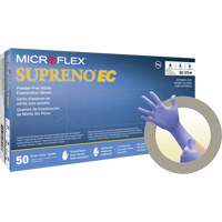 Gants Supreno EC, Petit, Nitrile, 5,5-mil, Sans poudre, Mauve, Classe 2 Seaboard Timber Mart