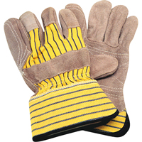 Double-Palm Fitters Gloves, Large, Split Cowhide Palm, Cotton Inner Lining Seaboard Timber Mart