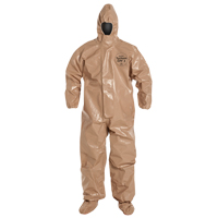 Tychem&reg; 5000 Protective Hooded Coveralls, Small, Brown Seaboard Timber Mart