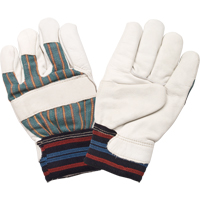 Abrasion-Resistant Winter-Lined Work Gloves, Large, Grain Cowhide Palm, Cotton Fleece Inner Lining Seaboard Timber Mart