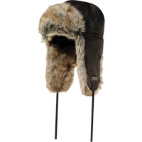 Quilted Synthetic Fur-Lined Hat, Nylon/Fur Lining, X-Large, Black Seaboard Timber Mart