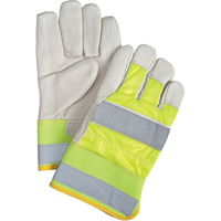 Yellow High-Visibility Superior Warmth Fitters Gloves, Large, Grain Cowhide Palm, Thinsulate Inner Lining Seaboard Timber Mart