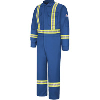 Flame-Resistant Premium Coveralls with Reflective Trim, Size 38, Royal Blue, 12.2 cal/cm² Seaboard Timber Mart