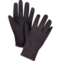 Jersey Gloves, Large, Brown, Red Fleece, Slip-On Seaboard Timber Mart