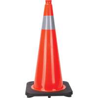 Traffic Cone, 28", Orange, 4" Reflective Collar(s) Seaboard Timber Mart