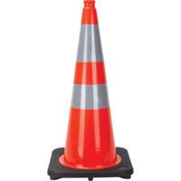 Traffic Cone, 28", Orange, 4" & 6" Reflective Collar(s) Seaboard Timber Mart