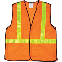 5-Point Tear-Away Traffic Safety Vest, High Visibility Orange, Medium, Polyester Seaboard Timber Mart