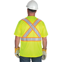 CSA Compliant T-Shirt, Polyester, Medium, High Visibility Lime-Yellow Seaboard Timber Mart