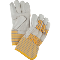 Abrasion-Resistant Winter-Lined Fitters Gloves, Large, Grain Cowhide Palm, Cotton Fleece Inner Lining Seaboard Timber Mart