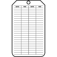 &eacute;tiquettes de s&eacute;curit&eacute; d'inspection et de contr&ocirc;le de l'&eacute;tat de l'&eacute;quipement, Papier cartonn&eacute;, 3-1/8" la x 5-7/8" h, Français Seaboard Timber Mart