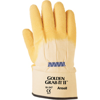 Golden Grab-It&reg; II Gloves, 10/X-Large, Rubber Latex Coating, 13 Gauge, Nylon Shell Seaboard Timber Mart