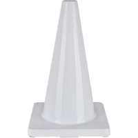 Coloured Traffic Cone, 18", White Seaboard Timber Mart