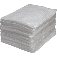 Premium Fine Fiber Sorbent Pads, Oil Only, 15" x 17", 25 gal. Absorbancy Seaboard Timber Mart