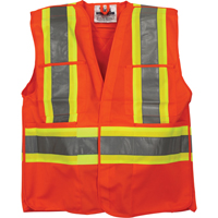 Veste de s&eacute;curit&eacute; pour la circulation, Orange haute visibilit&eacute;, Moyen/Petit, Polyester Seaboard Timber Mart