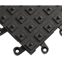 ErgoDeck&reg; Matting With Integrated No-Slip Cleats No. 552, PVC, 1-1/2' W x 1-1/2' L, 7/8" Thick, Black Seaboard Timber Mart