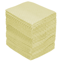 Industrial-Grade Fine Fibre Sorbent Pads, Hazmat, 15" x 17", 40 gal. Absorbancy Seaboard Timber Mart