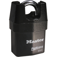 ProSeries&reg; Shrouded Padlock, Black, Keyed Different, Laminated Steel, 2-3/8" Width Seaboard Timber Mart
