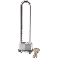 Laminated Padlock, Silver, Keyed Different, Laminated Steel, 1-3/4" Width Seaboard Timber Mart