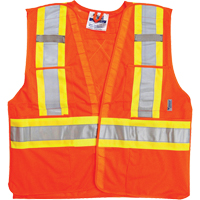 Vestes de s&eacute;curit&eacute; pour la circulation, Orange haute visibilit&eacute;, Moyen/Petit, Polyester Seaboard Timber Mart