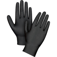 Gants d'examen de poids lourd &agrave; prise tactile, Petit, Nitrile, 8 mils, Sans poudre, Noir Seaboard Timber Mart